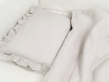 Linen Baby Bedding - light gray bedding