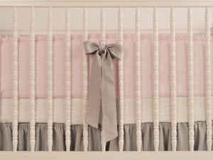 Linen Crib Bedding  - Girl  Nursery - Moods The Linen Store