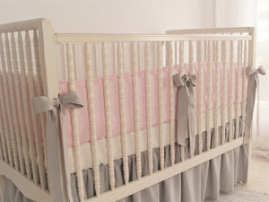 Linen Crib Bedding  - Girl  Nursery - Moods The Linen Store