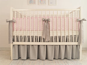 Linen Crib Bedding  - Girl  Nursery - Moods The Linen Store