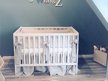 Crib Skirt - gender neutral crib bedding - Moods The Linen Store