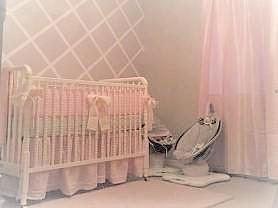 Pink Linen Crib Bedding Set  - Girl Nursery - Moods The Linen Store