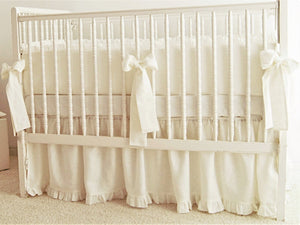 Ivory crib skirt outlet