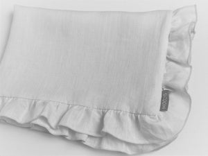 Linen Baby Bedding - light grey bedding - Moods The Linen Store