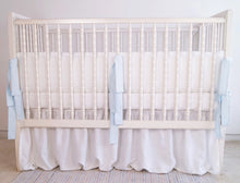 Linen Crib Skirt - white crib bedding