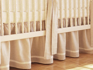 Crib Skirt -gender neutral crib bedding - Moods The Linen Store