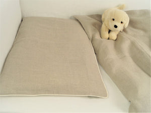 Linen Baby Bedding -unisex baby bedding, natural linen  bedding