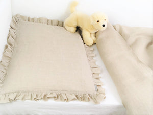 Linen Baby Bedding - unisex bedding, natural linen