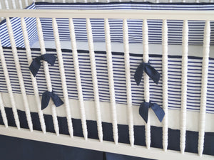 Nautical  Crib Bedding Set  - Navy crib bedding - Moods The Linen Store