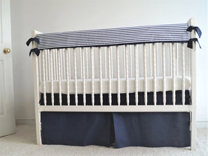 Crib Rail Cover - Nautical crib bedding - Moods The Linen Store