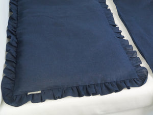 Linen Baby Bedding - navy crib bedding, duvet cover and pillowcase