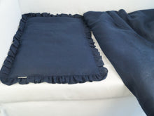 Linen Baby Bedding - navy crib bedding, duvet cover and pillowcase