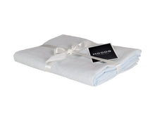 Linen fitted sheet - light blue