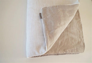 Linen  Baby Blanket  -  striped linen  blanket MOODS - Moods The Linen Store