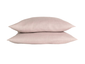 Powder Pink Linen Pillowcase - Moods The Linen Store