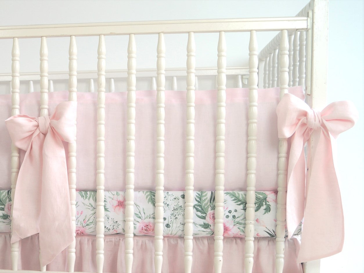 Hot pink crib bumper sales