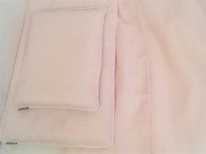 Linen Baby Bedding - girl baby bedding,  pink  linen  bedding