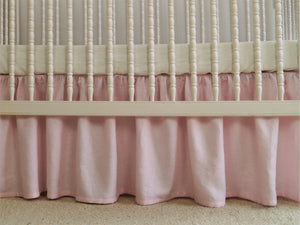 Crib Skirt - Girl crib bedding - pink - Moods The Linen Store