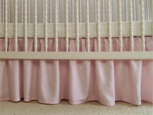 Pink Linen Crib Bedding Set -  girl bedding - Moods The Linen Store