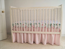 Crib Skirt - Girl crib bedding - pink - Moods The Linen Store