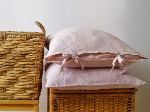 Dusty Pink Linen Pillowcase