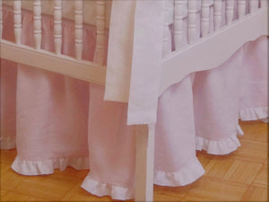 Crib Skirt - Girl crib bedding - Moods The Linen Store