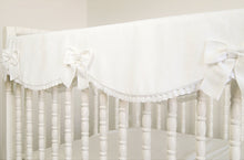 Crib Rail Cover - Pure  white linen - Moods The Linen Store