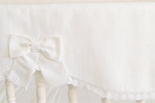 Crib Rail Cover - Pure  white linen - Moods The Linen Store